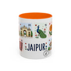 Jaipur Coffee Mug | Postage Stamp Collage Mug | Travel Souvenir Accent Cup 11oz 15oz