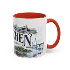 Shenzhen Coffee Mug | China Travel Souvenir | Vintage Illustrated City Gift | 11 oz 15 oz Accent Mug