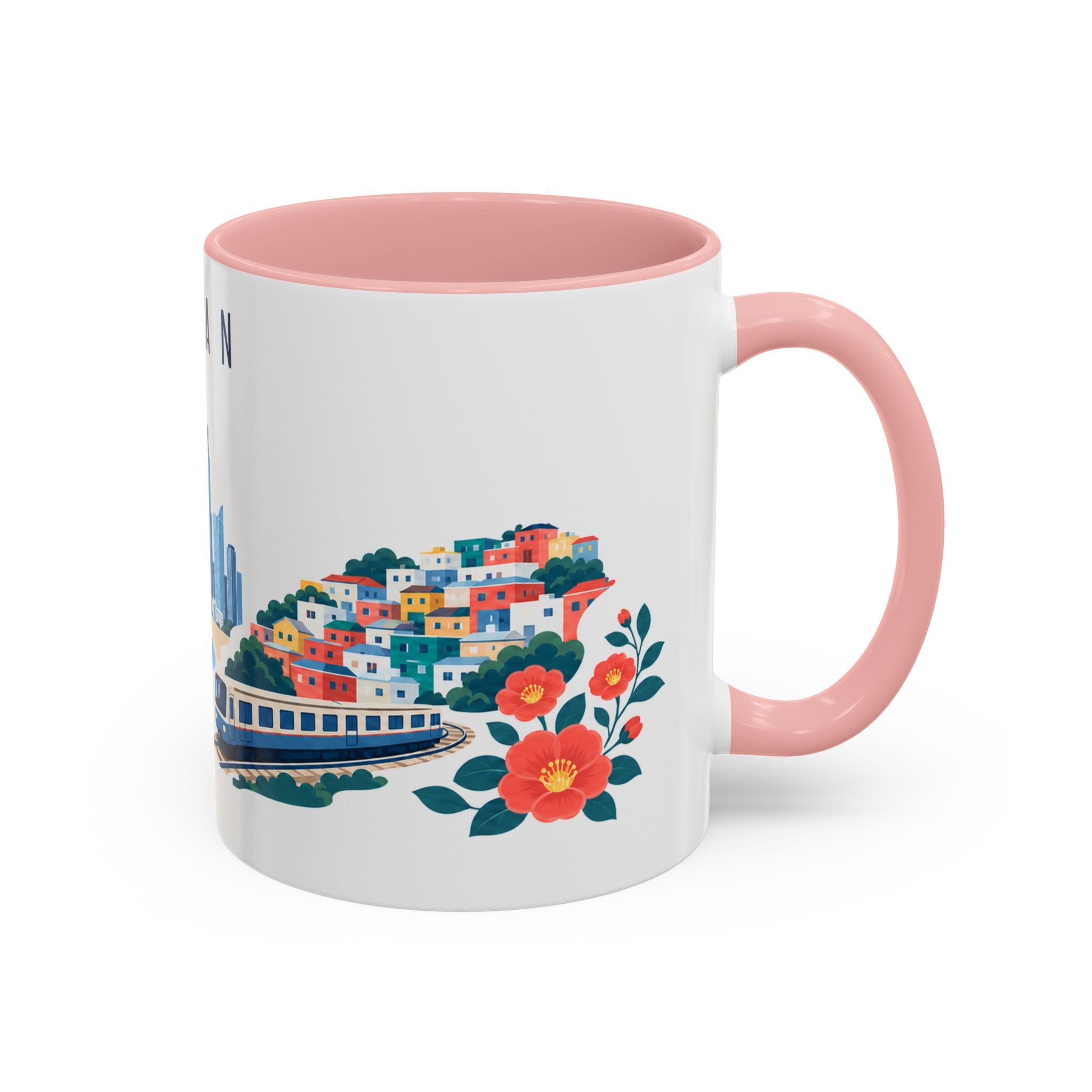 Busan Coffee Mug | South Korea Travel Souvenir | Porcelain Decal City Gift | 11oz 15oz Accent Mug