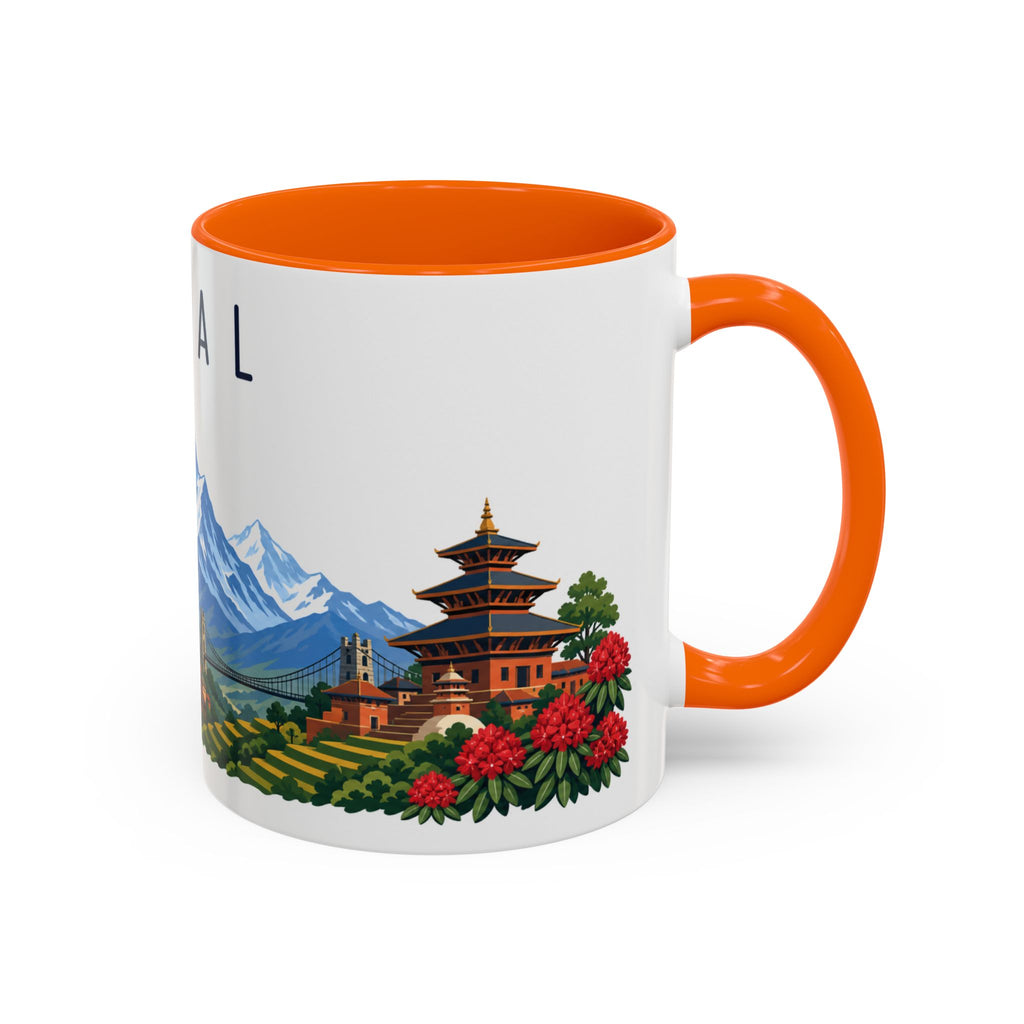 Nepal Coffee Mug | Travel Souvenir Accent Mug | Country Gift Ceramic Cup 11oz 15oz