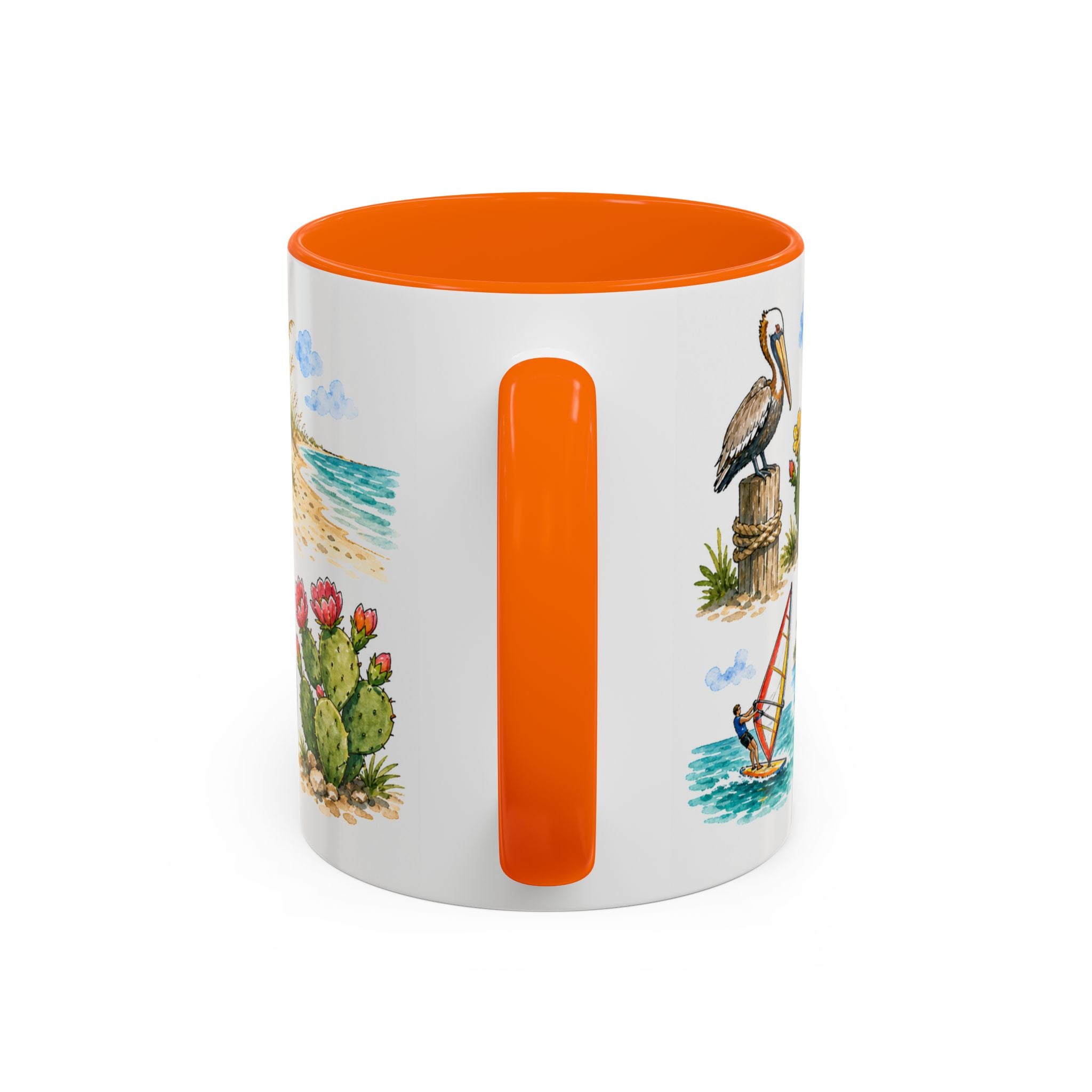 Corpus Christi Illustrated Travel Mug | City Souvenir Accent Coffee Mug | 11oz 15oz Ceramic Cup