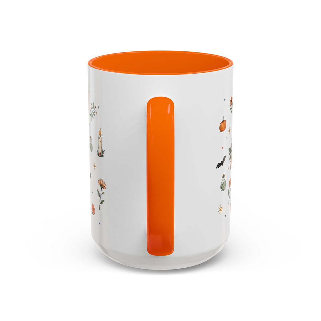 Black Cat Halloween Mug | Pumpkin Moon Watercolor Gift | Spooky Accent Cup 11oz 15oz