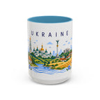 Ukraine Coffee Mug | Travel Souvenir Accent Mug | Place Gift Ceramic Cup 11oz 15oz