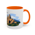 Pinnacles National Park Coffee Mug | Solid Color Block Park Souvenir | 11oz 15oz Accent Mug