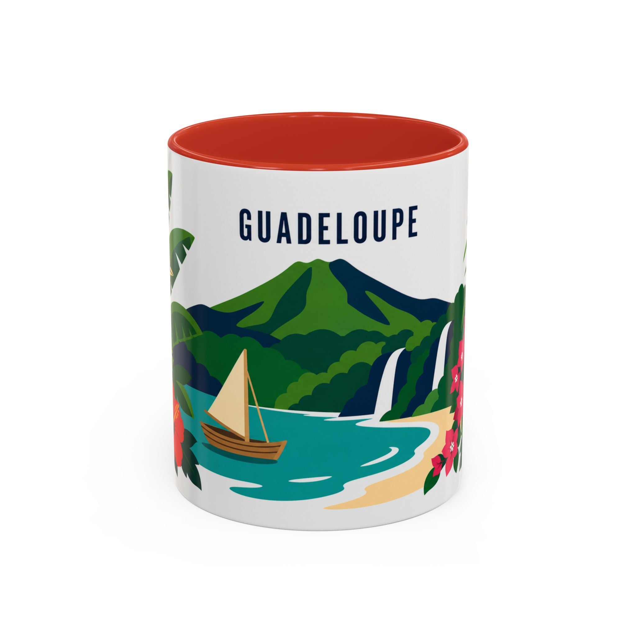 Guadeloupe Coffee Mug | Travel Souvenir Accent Mug | Country Gift Ceramic Cup 11oz 15oz