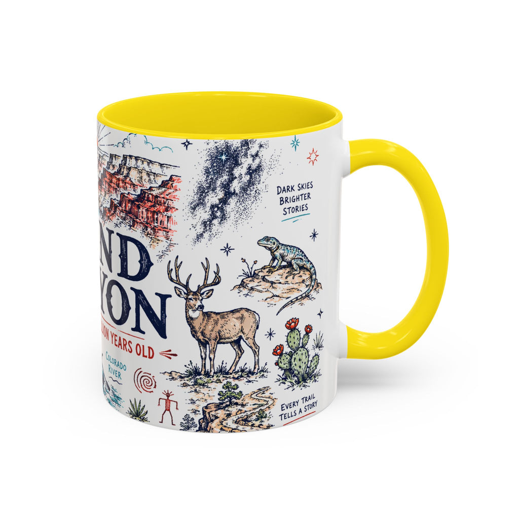 Grand Canyon National Park Coffee Mug | Hiking Camping Nature Gift | Accent Color Ceramic 11oz 15oz