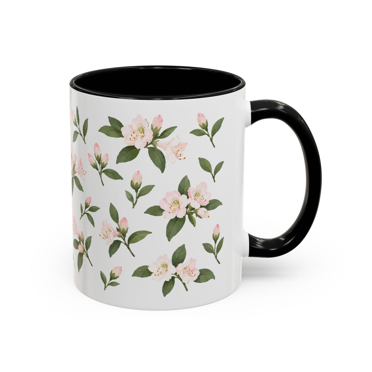 West Virginia Rhododendron Mug, State Flower Floral Coffee Cup, 11oz Botanical Gift