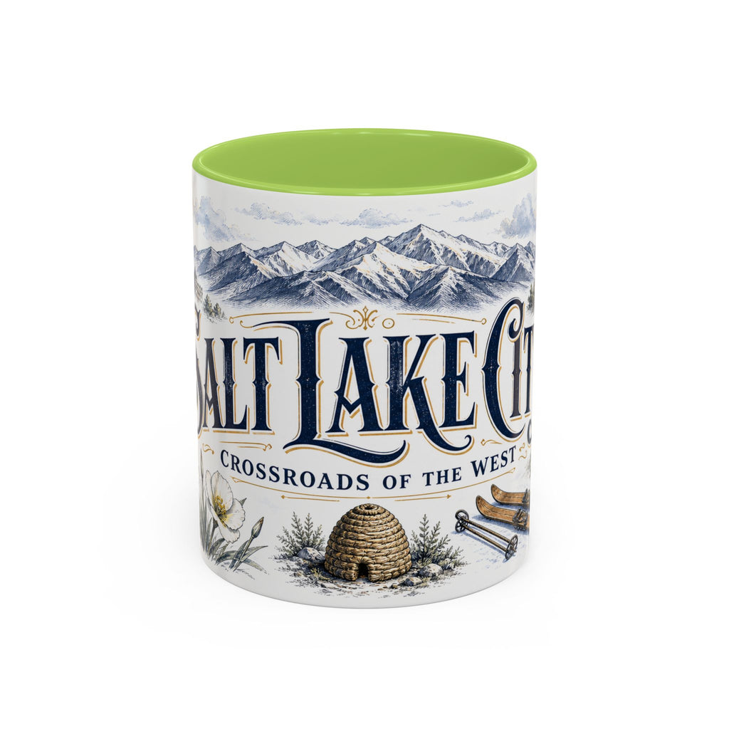 Salt Lake City Coffee Mug | United States Travel Souvenir | Vintage Illustrated City Gift | 11 oz 15 oz Accent Mug