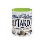 Salt Lake City Coffee Mug | United States Travel Souvenir | Vintage Illustrated City Gift | 11 oz 15 oz Accent Mug