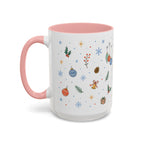 Christmas Ornament Mug | Snowflake Watercolor Holiday Gift | Accent Cup 11oz 15oz
