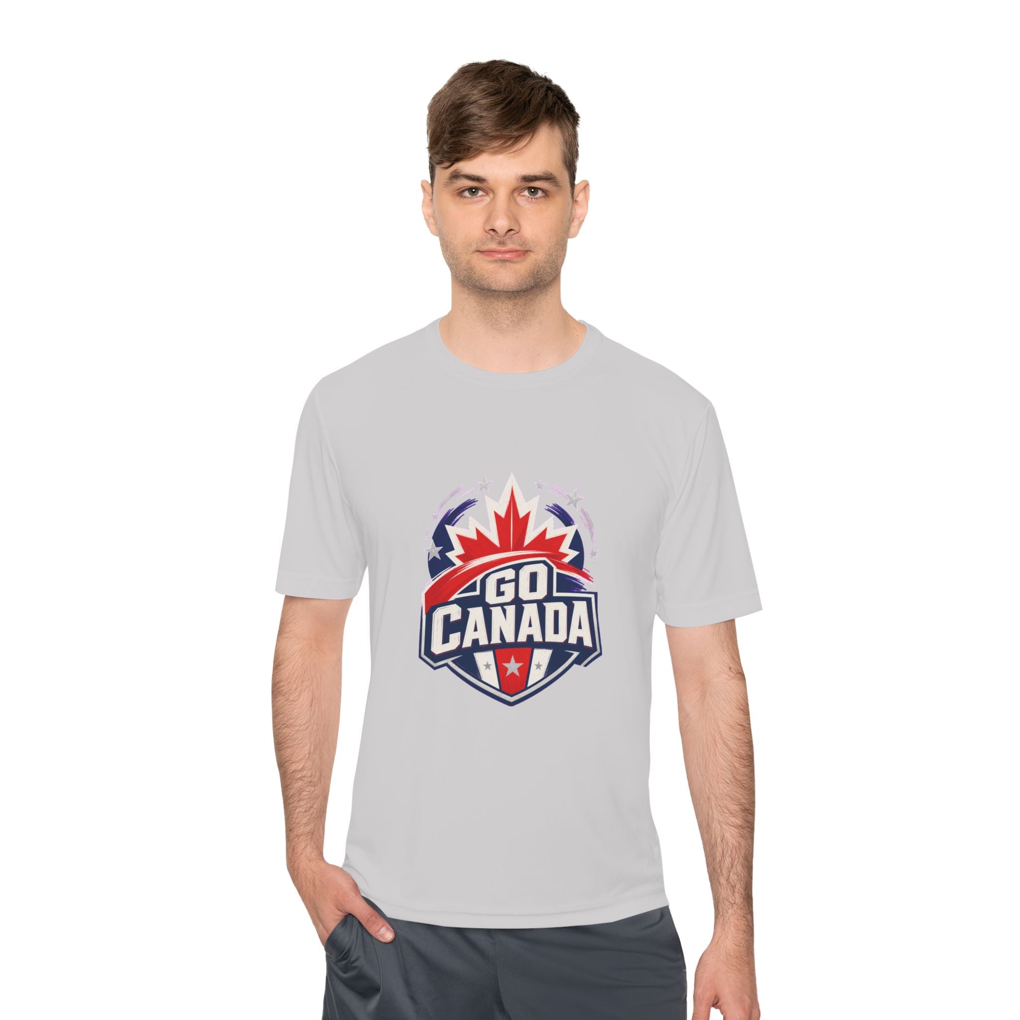 Go Canada Soccer T Shirt, Moisture Wicking Fan Tee