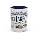 Salt Lake City Coffee Mug | United States Travel Souvenir | Vintage Illustrated City Gift | 11 oz 15 oz Accent Mug