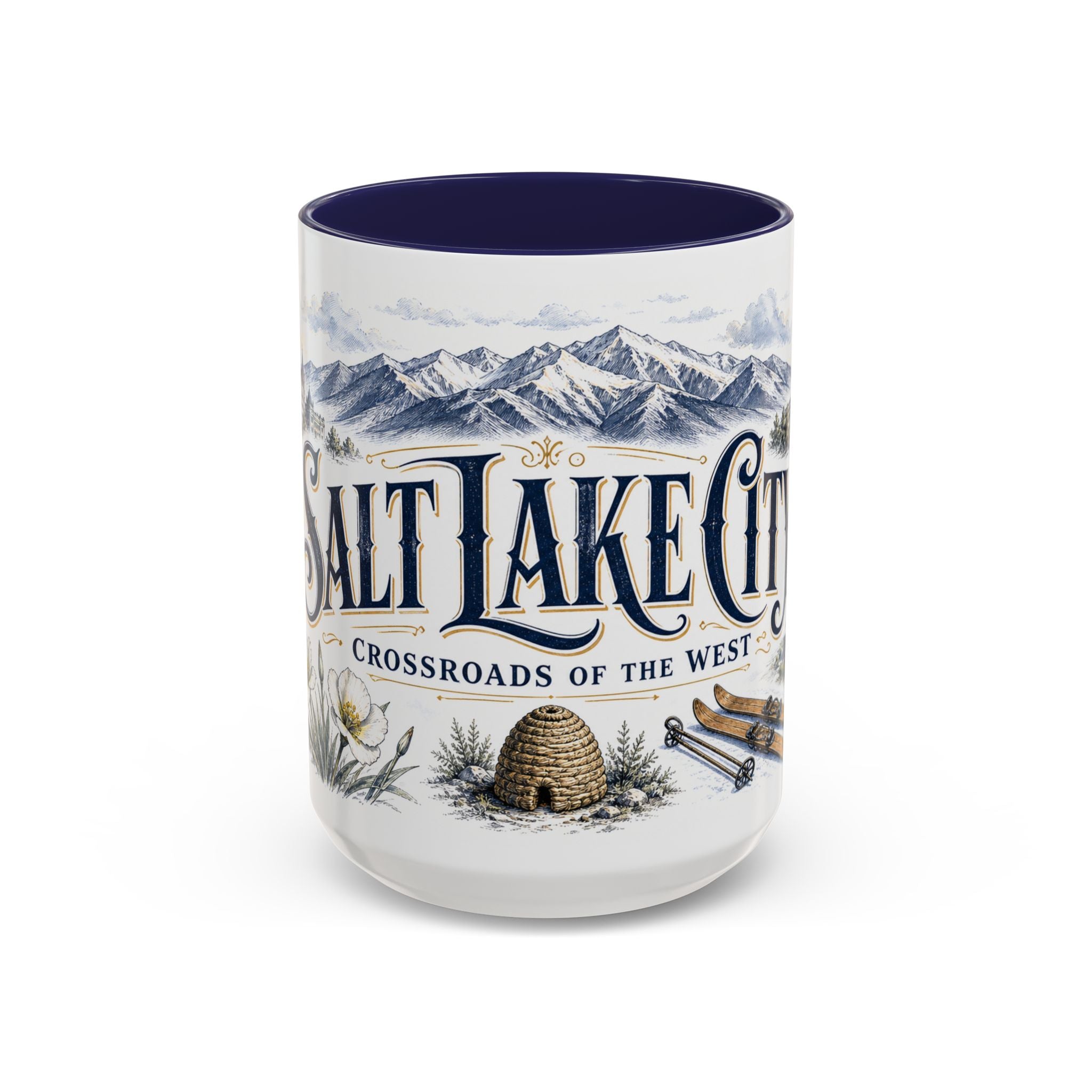 Salt Lake City Coffee Mug | United States Travel Souvenir | Vintage Illustrated City Gift | 11 oz 15 oz Accent Mug