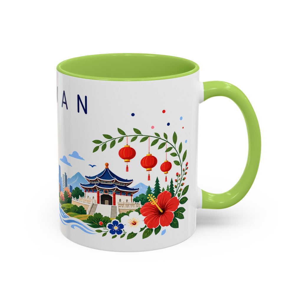 Taiwan Coffee Mug | Travel Souvenir Accent Mug | Place Gift Ceramic Cup 11oz 15oz
