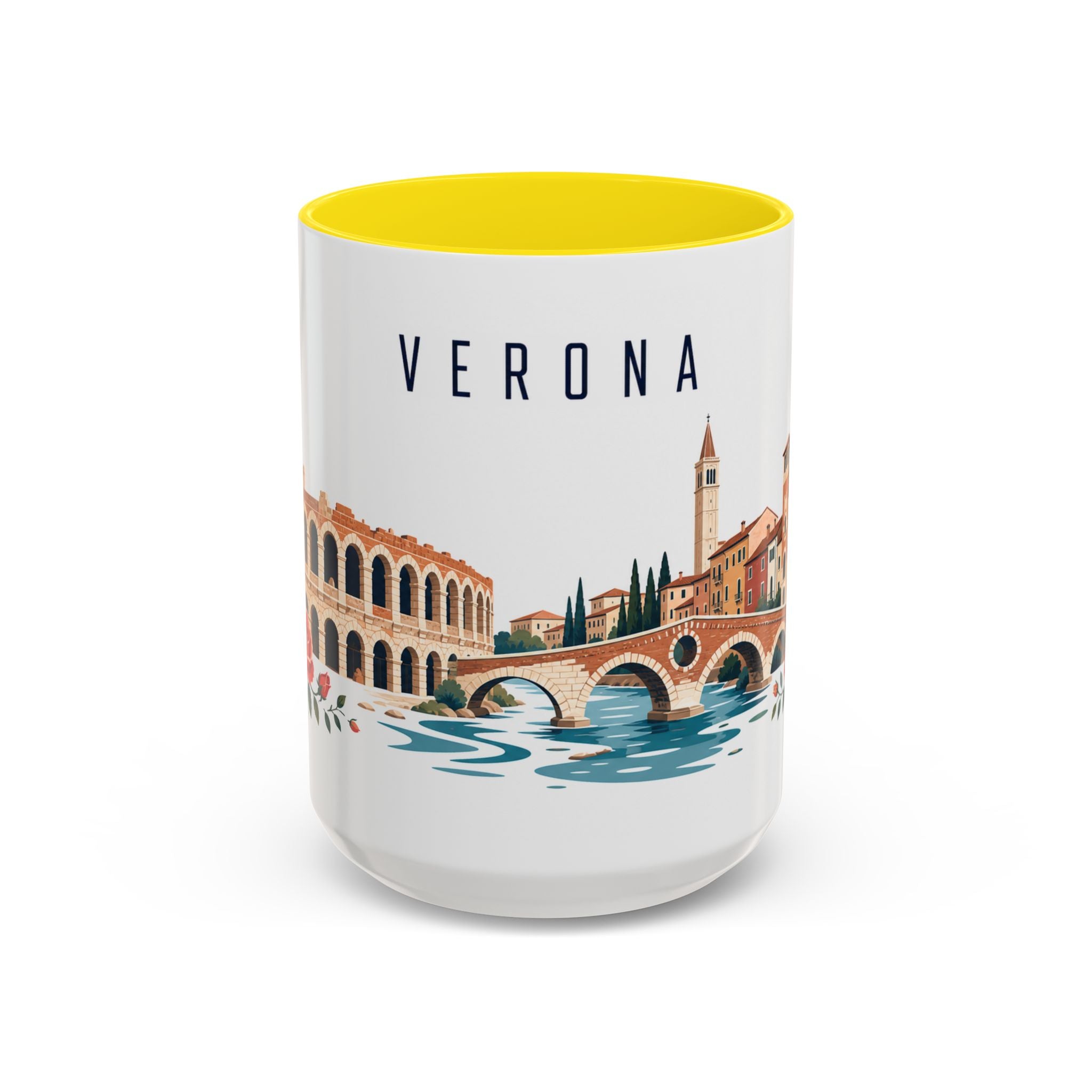 Verona Coffee Mug | Italy Travel Souvenir | Porcelain Decal City Gift | 11oz 15oz Accent Mug