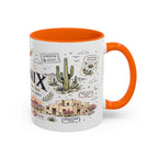 Phoenix Coffee Mug | Arizona Souvenir City Gift | Accent Color Ceramic 11oz 15oz