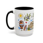 Athens Travel Mug | European City Souvenir Accent Coffee Mug | 11oz 15oz Ceramic Cup