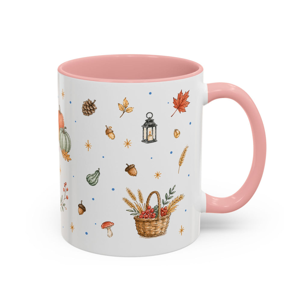 Thanksgiving Turkey Mug | Friendly Woodland Watercolor Gift | Autumn Accent Cup 11oz 15oz
