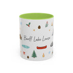 Banff Lake Louise Christmas Mug | Watercolor Travel Souvenir | Holiday Gift | Accent Ceramic Coffee Cup 11oz 15oz