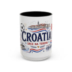 Croatia Soccer Coffee Mug | World Cup Fan Gift | Accent Color Ceramic 11oz 15oz Match Day Cup