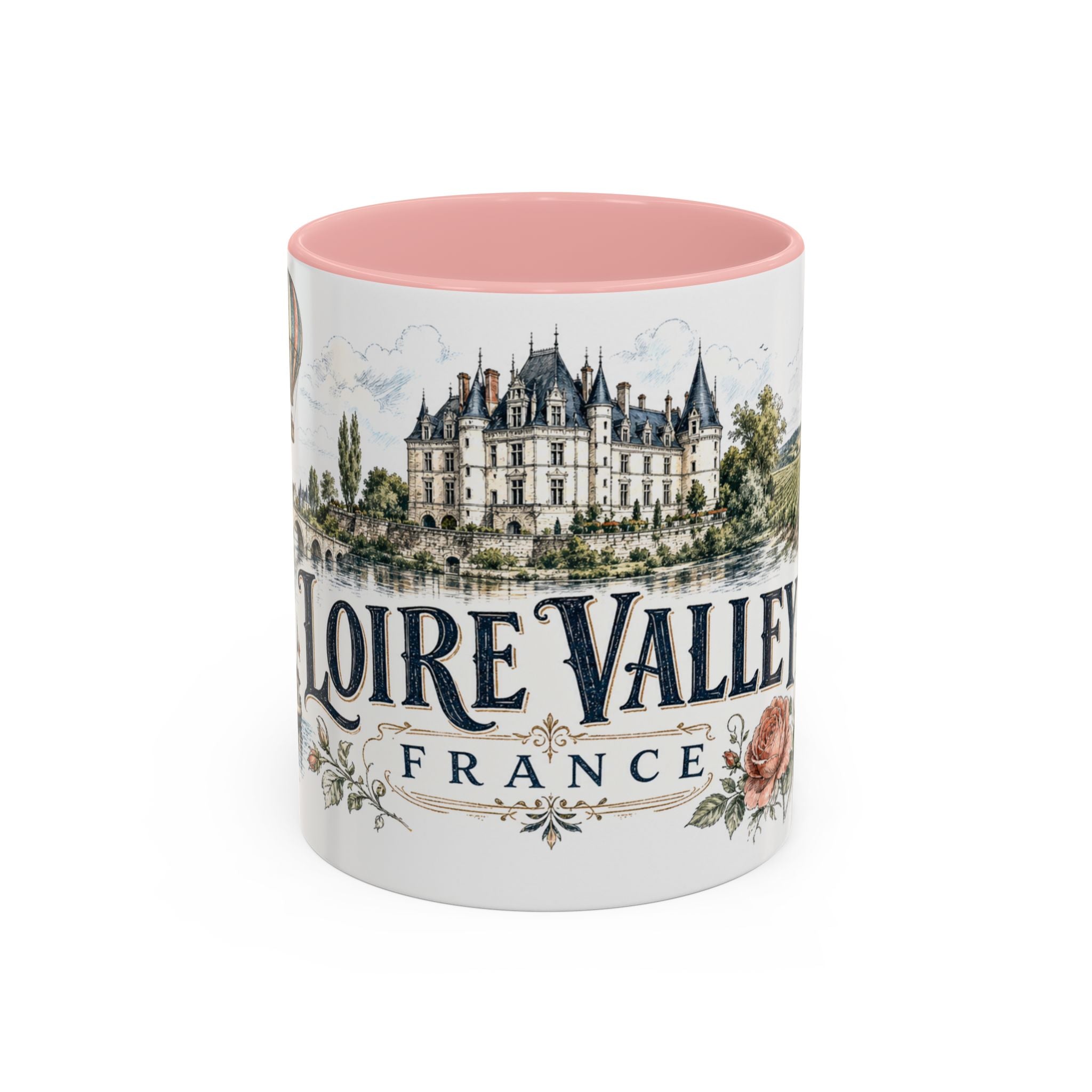 Loire Valley Mug, France Travel Souvenir, Bucket List Gift, Accent Ceramic Coffee Mug 11oz 15oz