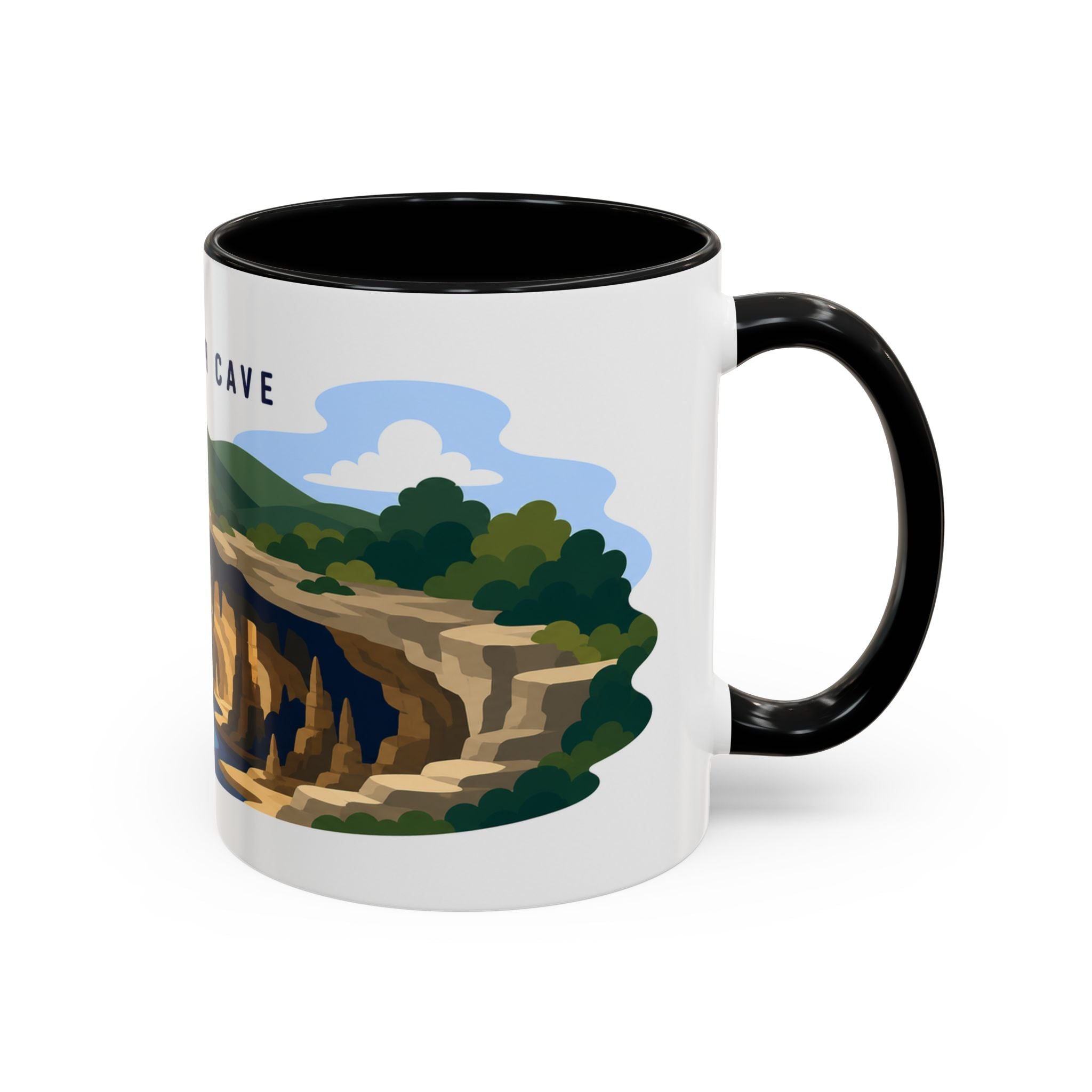 Mammoth Cave National Park Coffee Mug | Solid Color Block Park Souvenir | 11oz 15oz Accent Mug