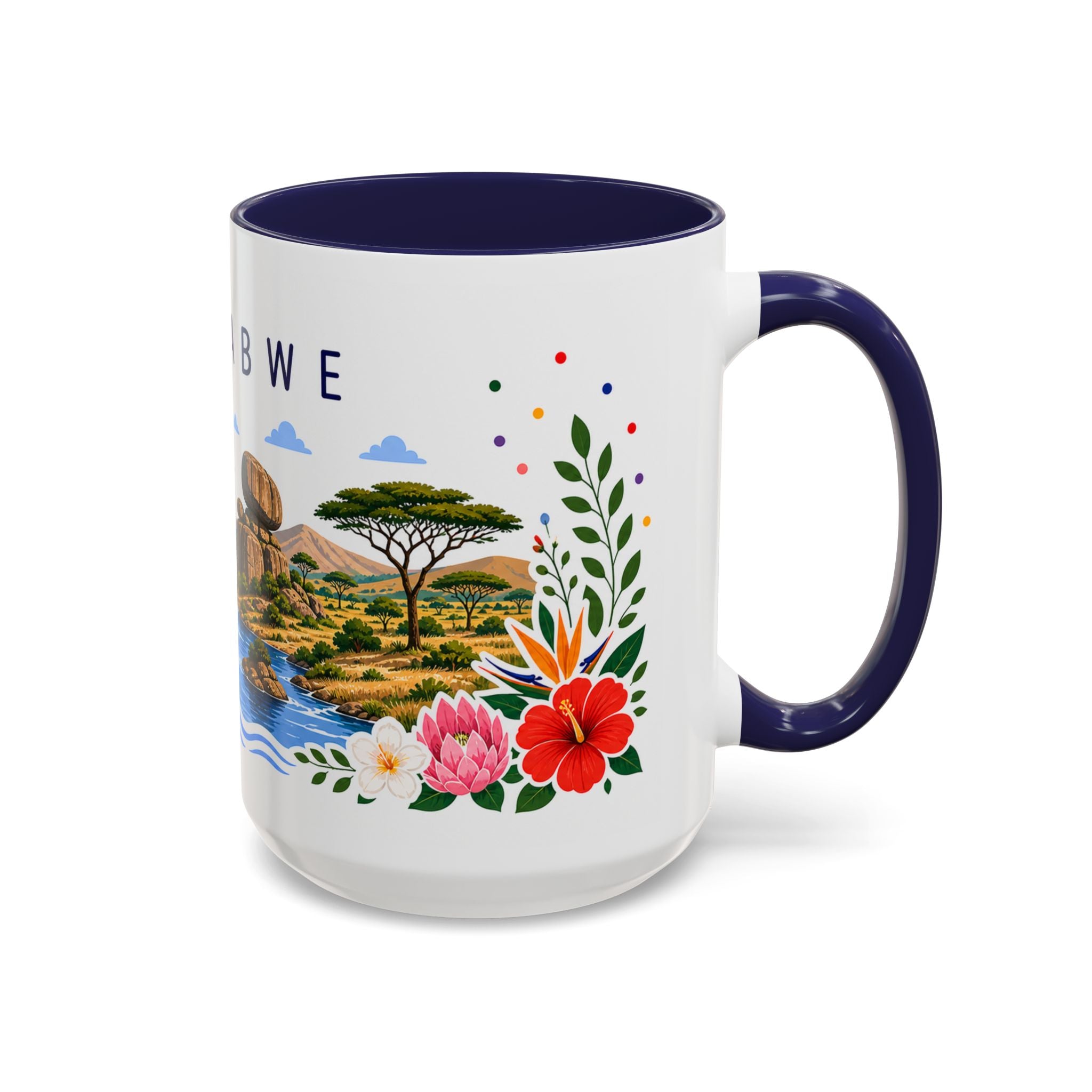 Zimbabwe Coffee Mug | Travel Souvenir Accent Mug | Place Gift Ceramic Cup 11oz 15oz