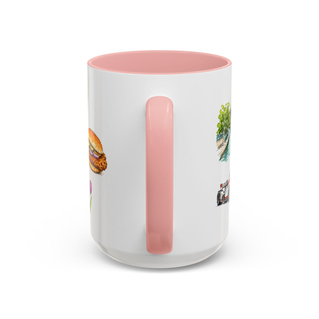 Indianapolis Illustrated Travel Mug | City Souvenir Accent Coffee Mug | 11oz 15oz Ceramic Cup