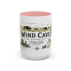 Wind Cave National Park Coffee Mug | South Dakota Cave Bison Prairie Gift | Accent Color Ceramic 11oz 15oz