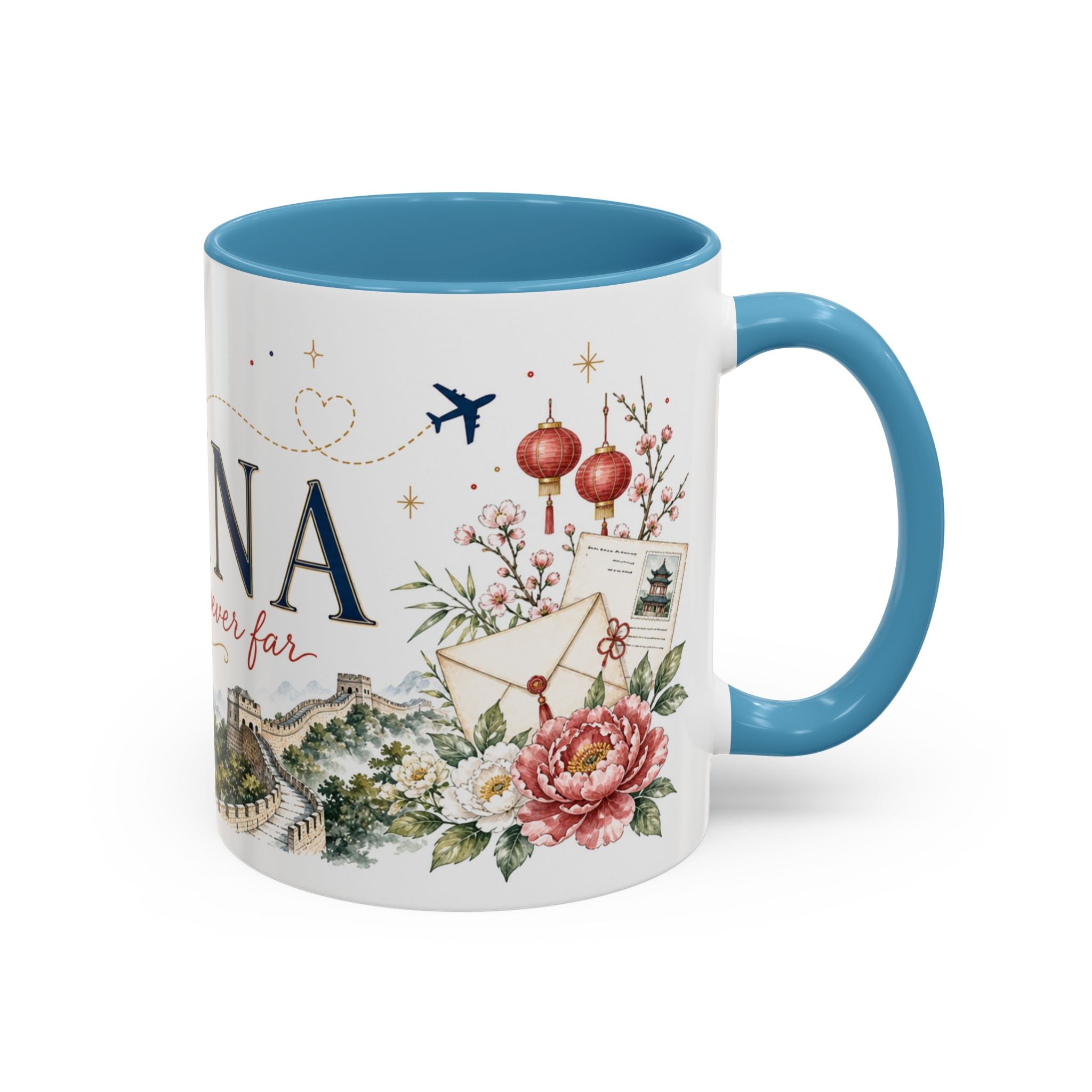 China Home Country Mug | Moving Away Gift | Long Distance Friendship | 11 oz 15 oz Accent Mug