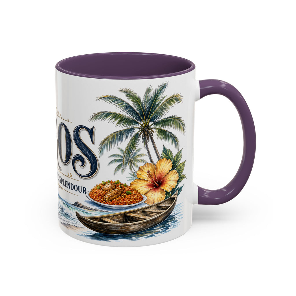 Lagos Coffee Mug | Nigeria Travel Souvenir | Vintage Illustrated City Gift | 11 oz 15 oz Accent Mug