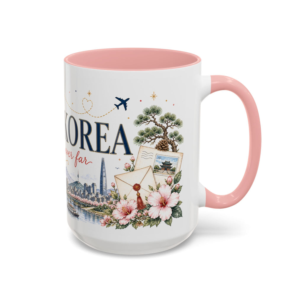 South Korea Home Country Mug | Moving Away Gift | Long Distance Friendship | 11 oz 15 oz Accent Mug