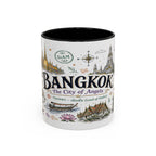 Bangkok Coffee Mug | Thailand Souvenir Travel Gift | Accent Color Ceramic 11oz 15oz