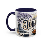 Johannesburg Coffee Mug | South Africa Travel Souvenir | Vintage Illustrated City Gift | 11 oz 15 oz Accent Mug