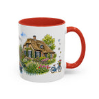 Giethoorn Illustrated Travel Mug | Netherlands Souvenir Accent Coffee Mug | 11oz 15oz Ceramic Cup