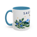 Sagittarius Zodiac Coffee Mug | Bow and Arrow Design | Astrology Birthday Gift | 11 oz 15 oz Ceramic Accent Mug