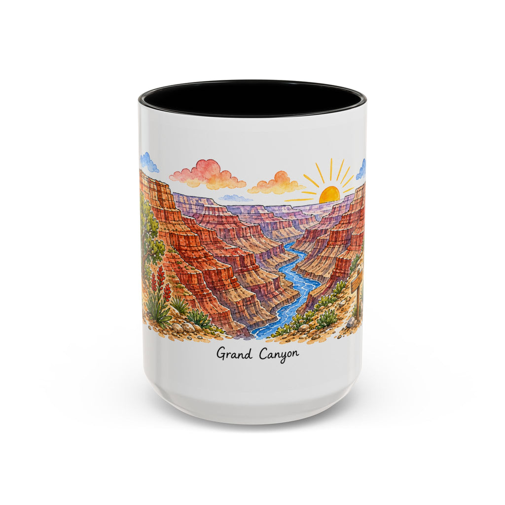 Grand Canyon National Park Mug | US Travel Souvenir Accent Coffee Mug | 11oz 15oz Ceramic Cup