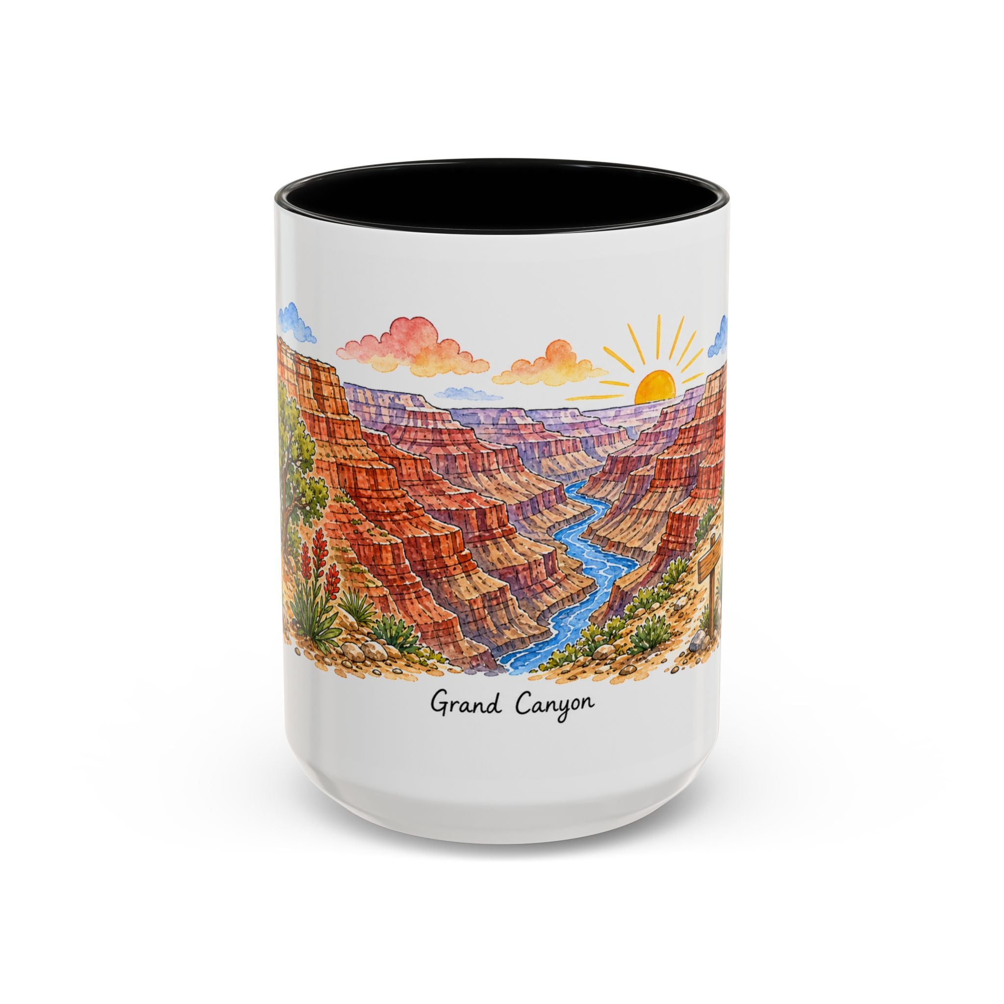Grand Canyon National Park Mug | US Travel Souvenir Accent Coffee Mug | 11oz 15oz Ceramic Cup