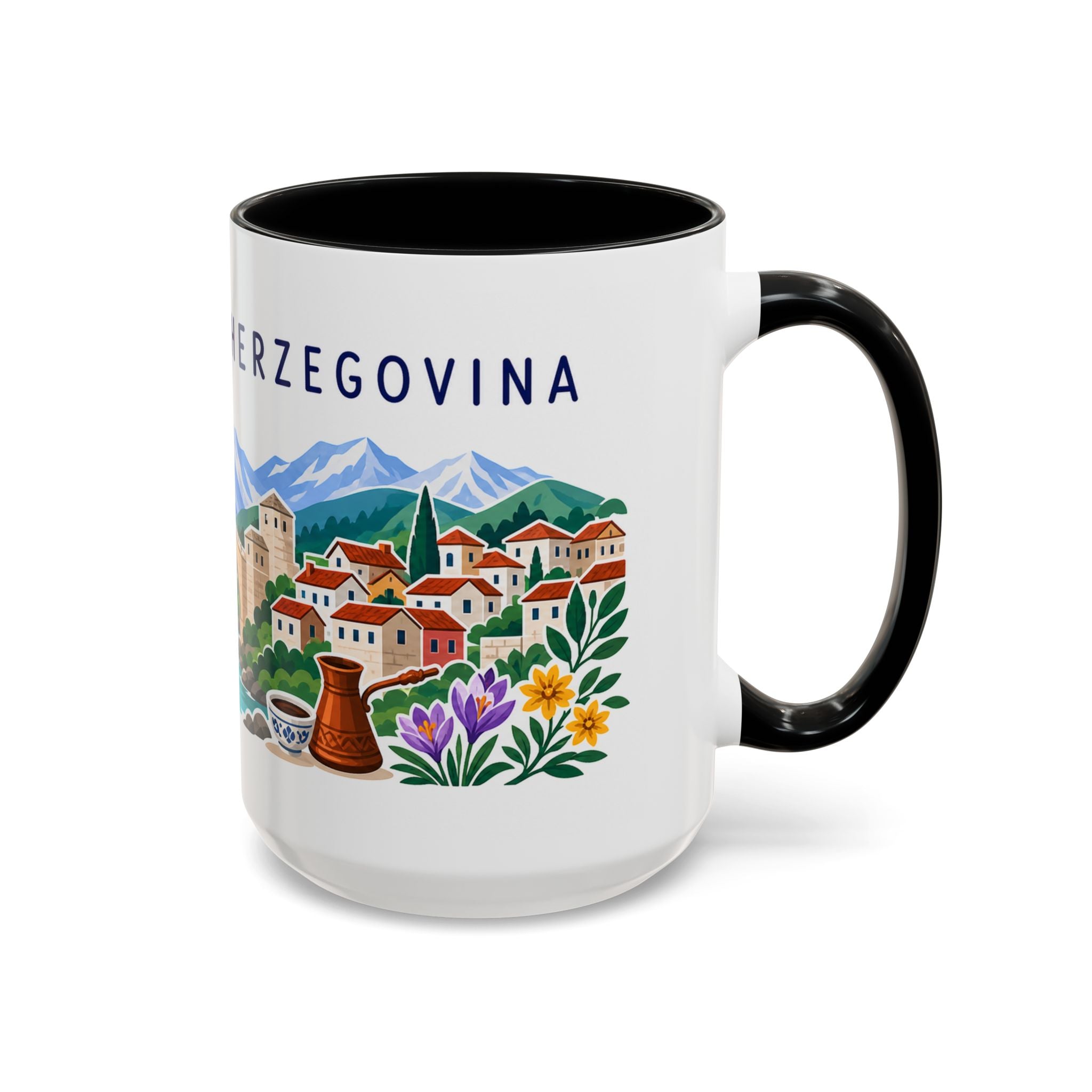 Bosnia and Herzegovina Coffee Mug | Travel Souvenir Accent Mug | Country Gift Ceramic Cup 11oz 15oz