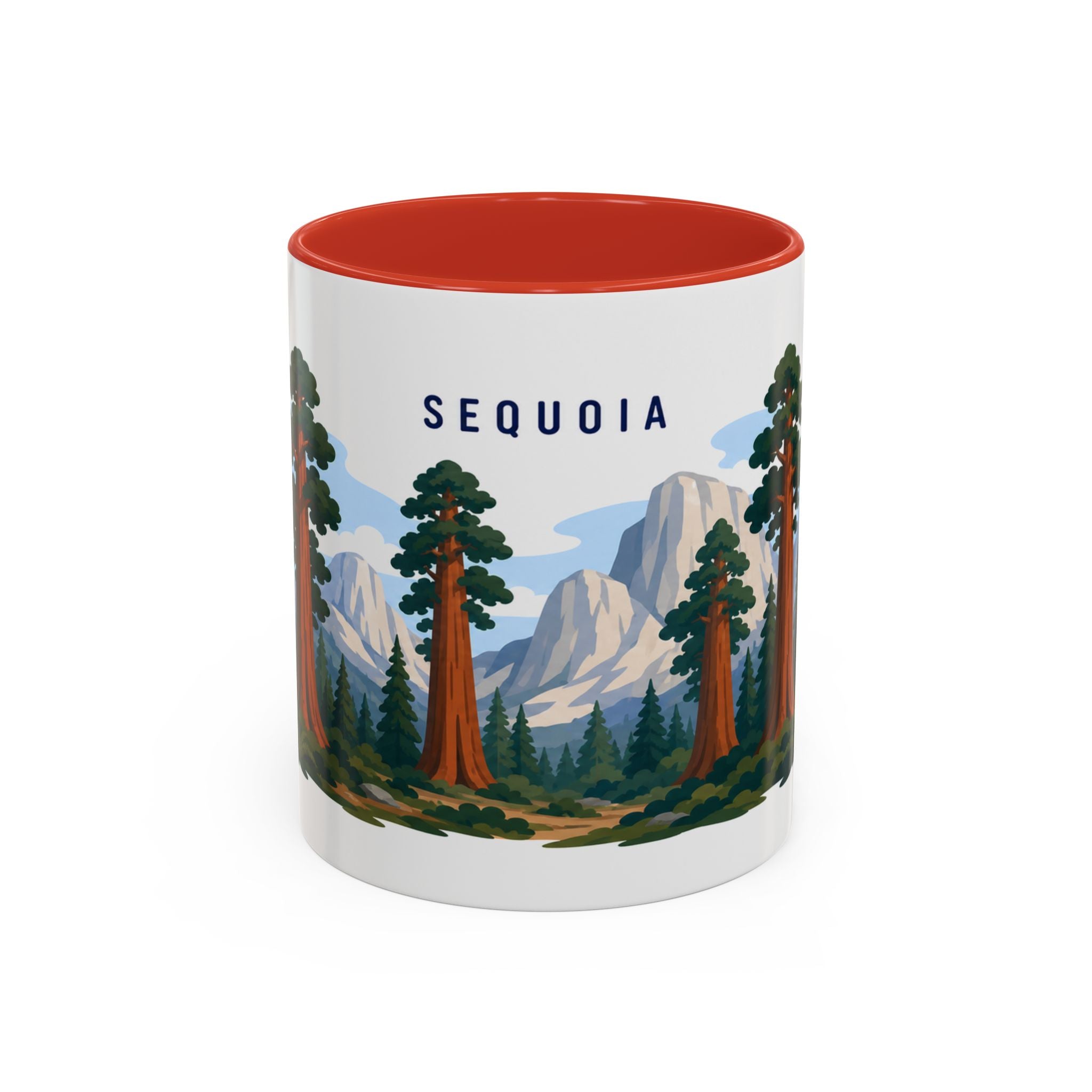 Sequoia National Park Coffee Mug | Solid Color Block Park Souvenir | 11oz 15oz Accent Mug