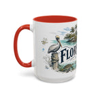Florida Keys Mug, Florida Travel Souvenir, Bucket List Gift, Accent Ceramic Coffee Mug 11oz 15oz