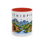 Ethiopia Coffee Mug | Travel Souvenir Accent Mug | Place Gift Ceramic Cup 11oz 15oz