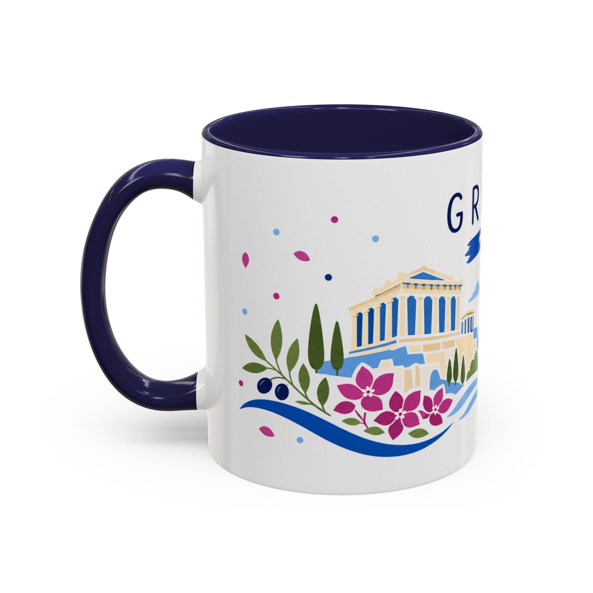 Greece Coffee Mug | Travel Souvenir Accent Mug | Country Gift Ceramic Cup 11oz 15oz