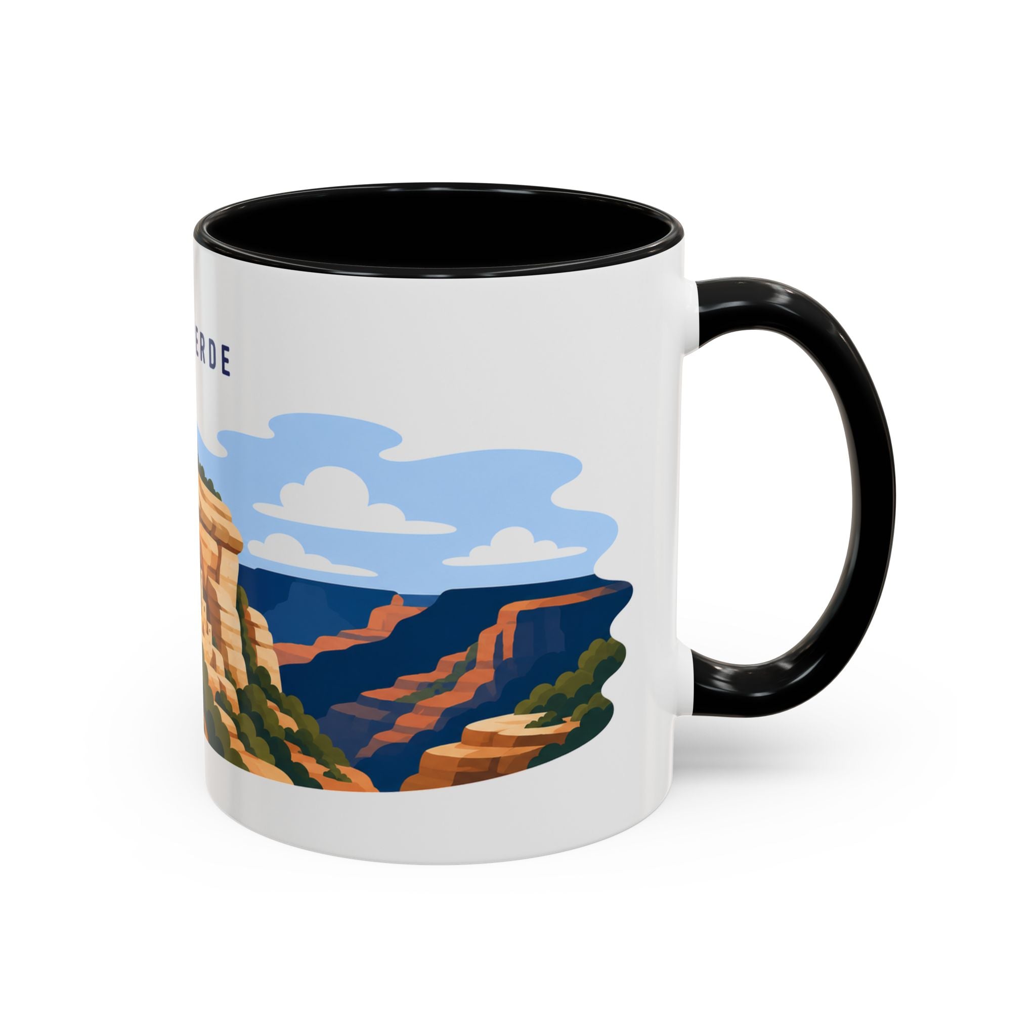 Mesa Verde National Park Coffee Mug | Solid Color Block Park Souvenir | 11oz 15oz Accent Mug