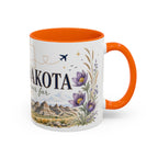South Dakota State Map Mug | Botanical Accents, Homesick Gift (11oz or 15oz)