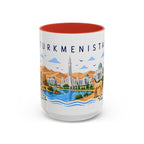 Turkmenistan Coffee Mug | Travel Souvenir Accent Mug | Place Gift Ceramic Cup 11oz 15oz