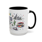 Mexico City Coffee Mug | Mexico Souvenir Travel Gift | Accent Color Ceramic 11oz 15oz