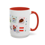 Vienna Coffee Mug | Postage Stamp Collage Mug | Travel Souvenir Accent Cup 11oz 15oz