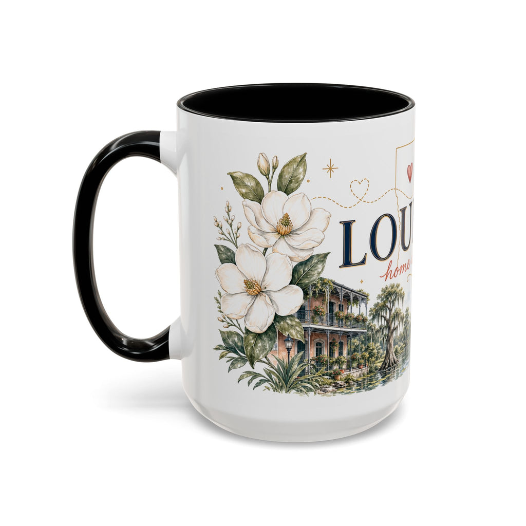 Louisiana Home State Mug | Moving Away Gift | Long Distance Friendship Coffee Cup | 11oz 15oz Accent Mug