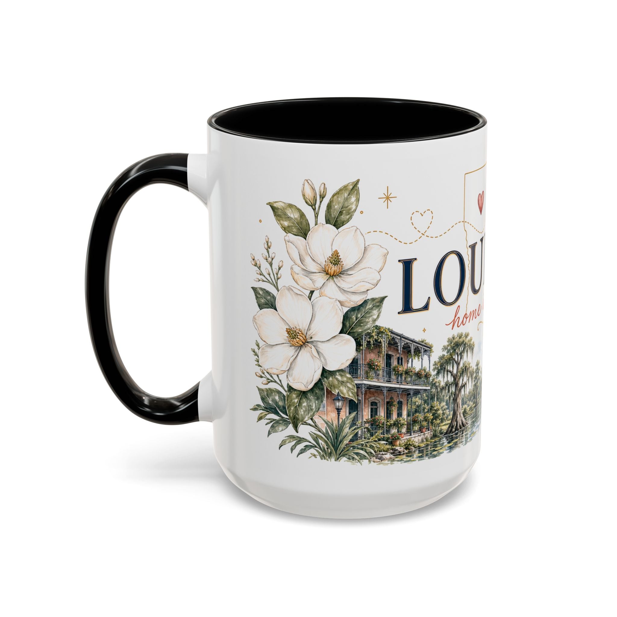 Louisiana Home State Mug | Moving Away Gift | Long Distance Friendship Coffee Cup | 11oz 15oz Accent Mug